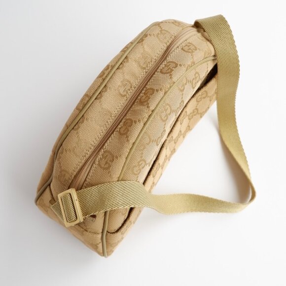 Authentic Preowned Gucci Green GG Canvas Half Moon Shoulder Bag - Picture 11 of 16